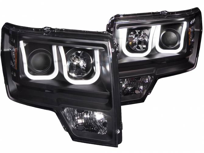 Anzo Black U-Bar Projector Headlights
