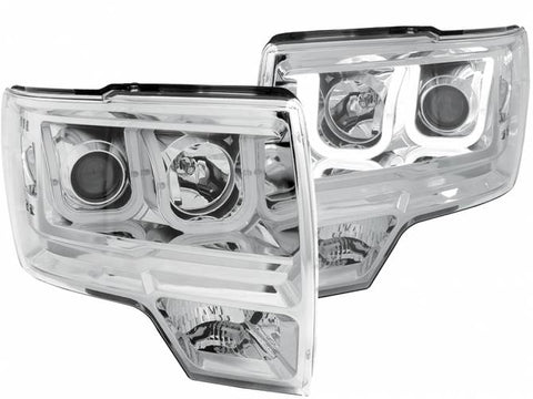 Anzo Chrome U-Bar Projector Headlights