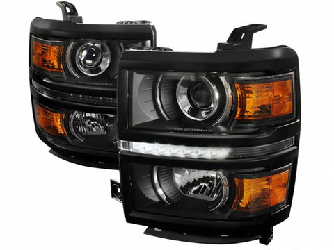 SPEC-D Black DRL Projector Headlights