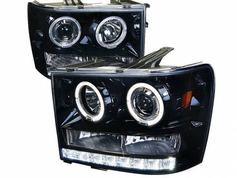 SPEC-D Smoked Black Halo Projector Headlights