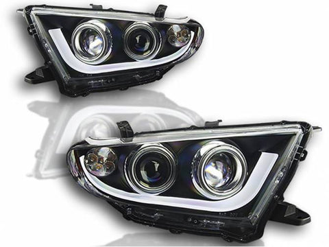 Winjet Black DRL Projector Headlights