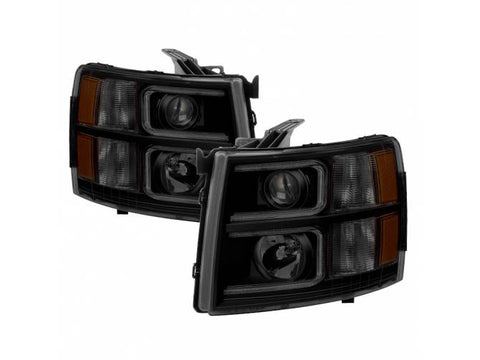 Xtune Smoked Black DRL Projector Headlights