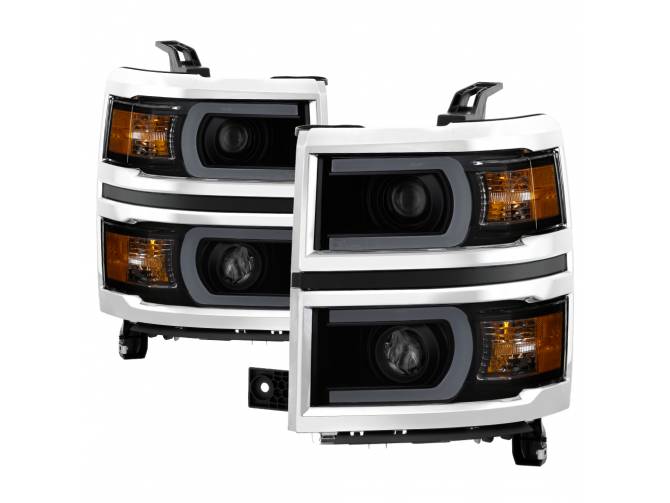 Xtune Smoked Black DRL Projector Headlights